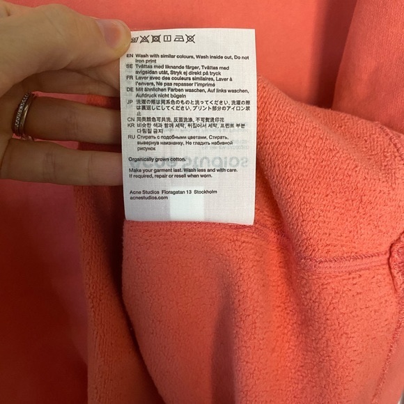 Acne Studios - logo-print cotton sweatshirt (NWT) - Small - Picture 5 of 10